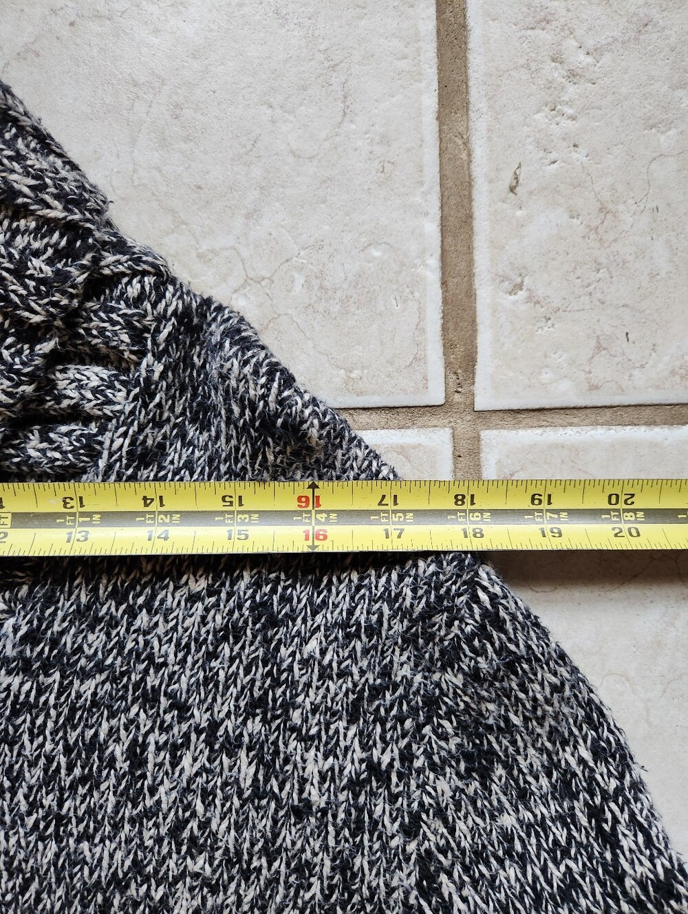 Polo Ralph Lauren Shawl Collar Sweater Medium Black White Knit Single Button - Picture 9 of 12